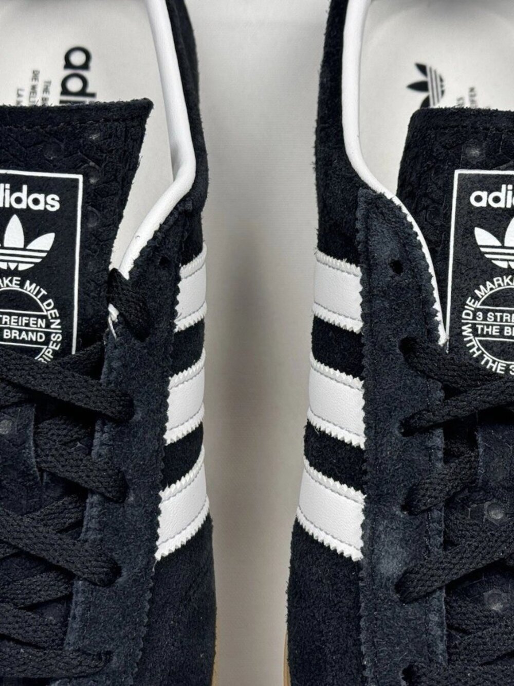 adidas Originals Gazelle Black White Gum Athletic Shoes - Picture 6 of 15
